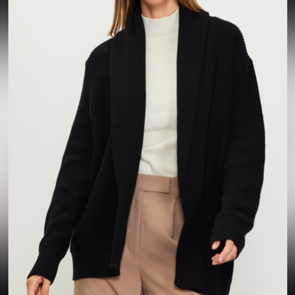 New with tags cardigan sweater. Gorgeous black. Multiple sizes.